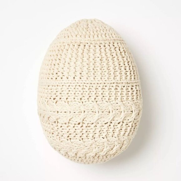 Threshold x Studio McGee Shaped Crochet Egg Throw Pillow - Cream - Target 2024